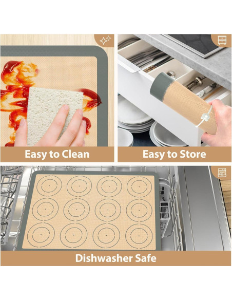Juego de 6 Tapetes de Silicona para Hornear Koolstuffs