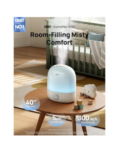 Humidificador DREO HM409S 3L Ultrasonido Blanco 28dB 2