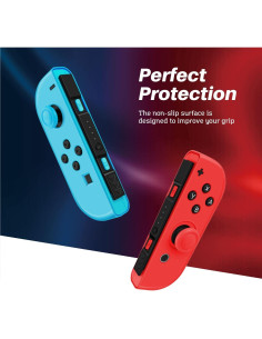 Funda Joycon TNP para Nintendo Switch - Silicona Azul y Rojo 2