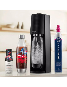 Kit de inicio SodaStream Terra con Cilindro CO2 y Sabor Wild Cherry 2