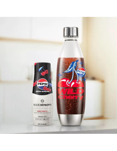 Kit de inicio SodaStream Terra con Cilindro CO2 y Sabor Wild Cherry