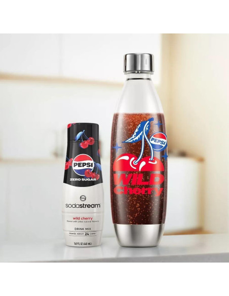 Kit de inicio SodaStream Terra con Cilindro CO2 y Sabor Wild Cherry