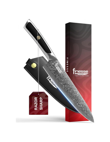 Cuchillo de Chef Finesse Forge 20 cm Acero Damasco Premium