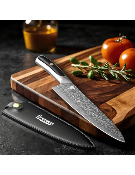 Cuchillo de Chef Finesse Forge 20 cm Acero Damasco Premium