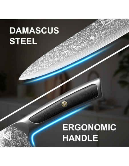 Cuchillo de Chef Finesse Forge 20 cm Acero Damasco Premium