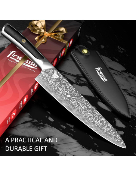 Cuchillo de Chef Finesse Forge 20 cm Acero Damasco Premium