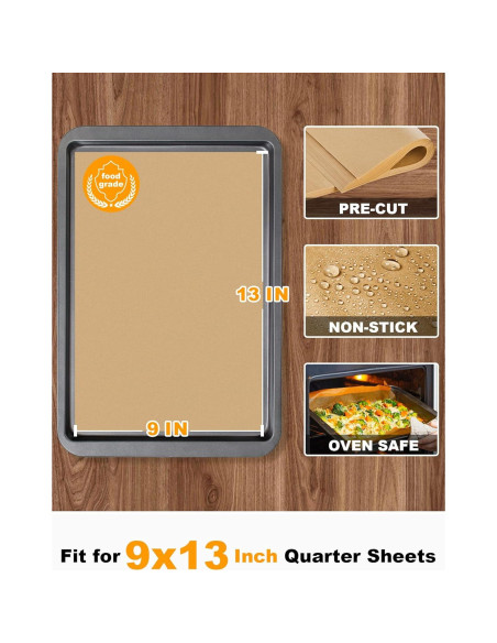 Hojas de Papel Pergamino SMARTAKE 200 Pcs 23x33 cm Antiadherentes