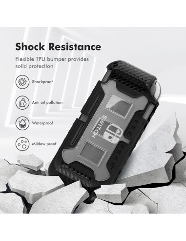 Funda Grip KIWIHOME para Nintendo Switch Lite 2019 Negra