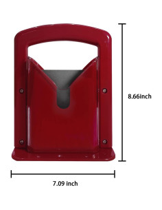 Cortador de Bagels Manual CANDAISY Acero Inoxidable Rojo 2