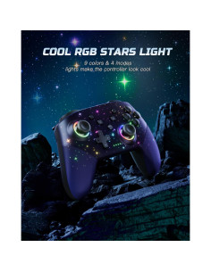 Controlador Inalámbrico VOYEE S08 para Switch y PC RGB 2