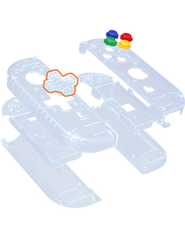 Carcasa Joycon Extremerate Azul Glaciar D-Pad Colorido