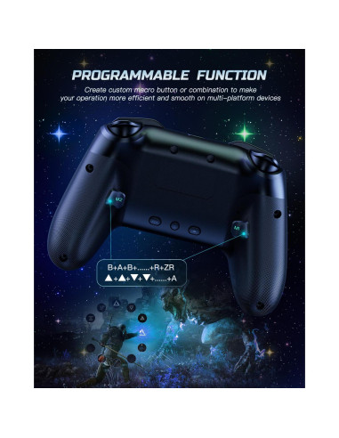 Controlador Inalámbrico VOYEE S08 para Switch y PC RGB