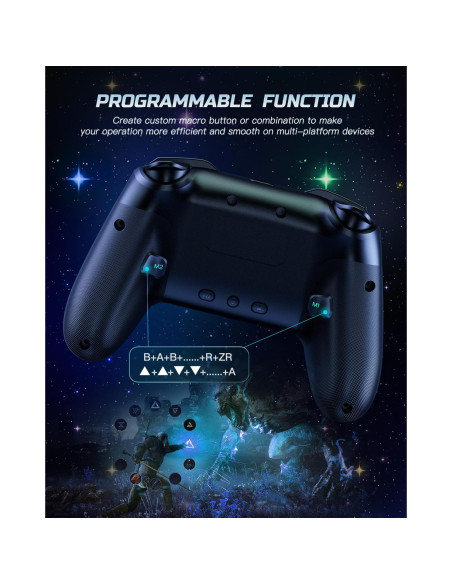 Controlador Inalámbrico VOYEE S08 para Switch y PC RGB