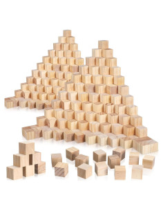 300 Cubos de Madera Barydat 2.54 cm para Manualidades