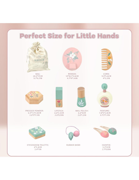 Juego de Maquillaje de Madera Masonbaby para Niños 3-5 Años