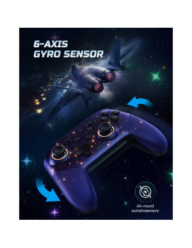 Controlador Inalámbrico VOYEE S08 para Switch y PC RGB