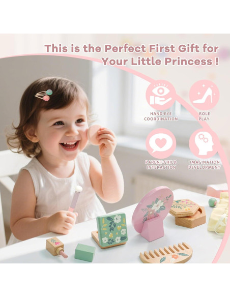 Juego de Maquillaje de Madera Masonbaby para Niños 3-5 Años
