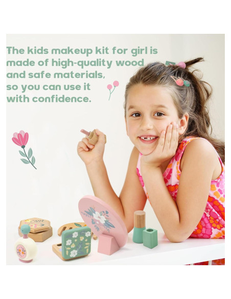 Juego de Maquillaje de Madera Masonbaby para Niños 3-5 Años