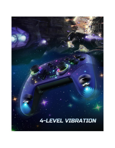 Controlador Inalámbrico VOYEE S08 para Switch y PC RGB