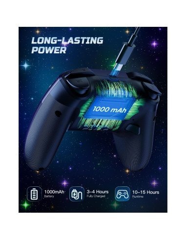 Controlador Inalámbrico VOYEE S08 para Switch y PC RGB