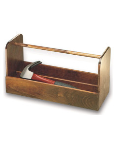 Caja de herramientas de madera sin ensamblar S&S 38x25x15 cm