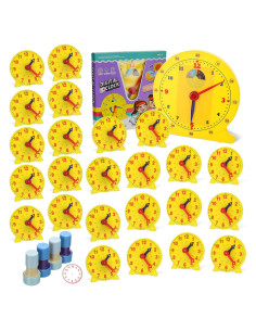 Kit de Reloj de Aula Lenwen 30 Piezas para Aprender la Hora
