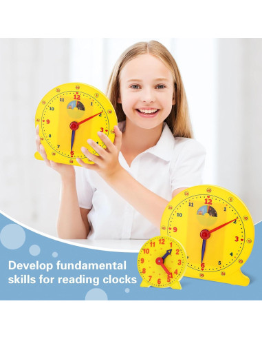 Kit de Reloj de Aula Lenwen 30 Piezas para Aprender la Hora