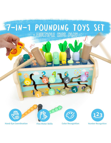 Tablero de Actividad Montessori 7 en 1 ShenZhen 1-3 Años