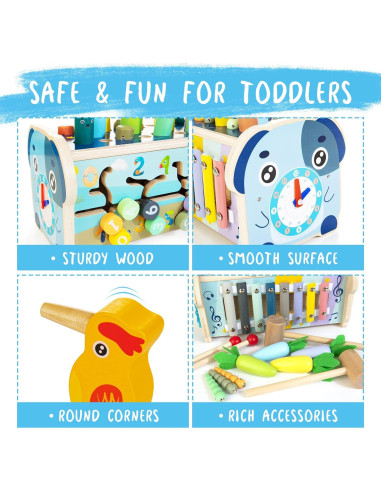 Tablero de Actividad Montessori 7 en 1 ShenZhen 1-3 Años