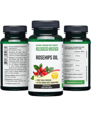 Cápsulas de Aceite de Semilla de Rosa Mosqueta 200 Unidades