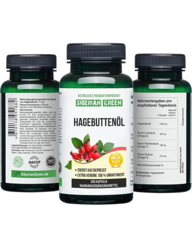 Cápsulas de Aceite de Semilla de Rosa Mosqueta 200 Unidades