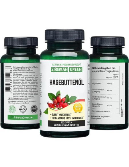 Cápsulas de Aceite de Semilla de Rosa Mosqueta 200 Unidades