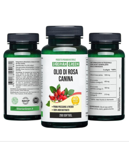 Cápsulas de Aceite de Semilla de Rosa Mosqueta 200 Unidades