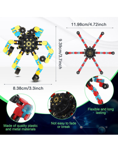 Juguetes Antiestrés Junkin 100 Pcs Spinners Brillantes