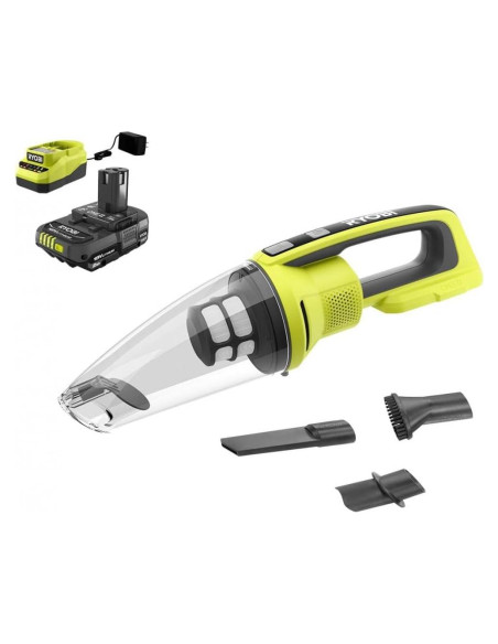 Aspiradora de Mano Inalámbrica RYOBI 18V con Batería 2.0 Ah