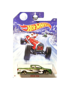 Camioneta Nissan Titan Verde Hot Wheels 2014 Navideña