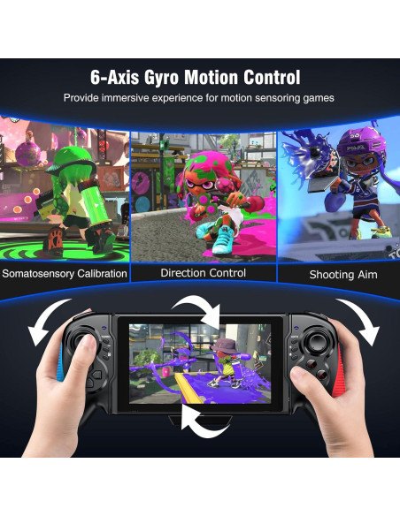 Controlador Switch SHENZHEN SAITAKE Rojo-Azul Ergonómico