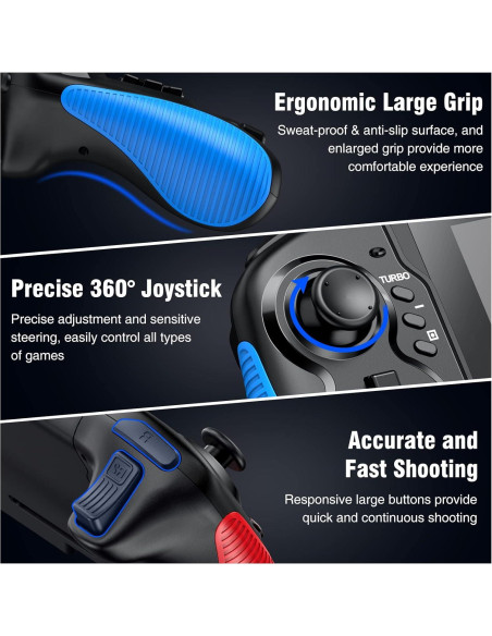 Controlador Switch SHENZHEN SAITAKE Rojo-Azul Ergonómico