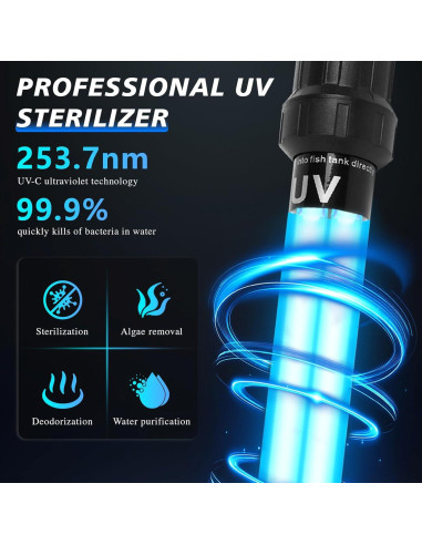 Esterilizador UV-C 20W Ayamaxon para Acuarios y Estanques