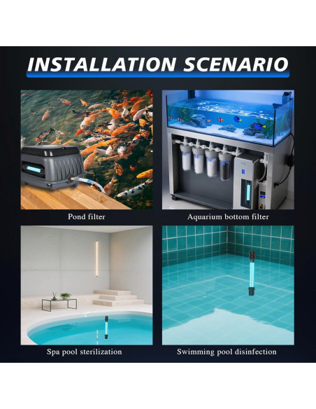 Esterilizador UV-C 20W Ayamaxon para Acuarios y Estanques