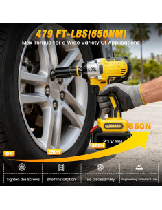 Llave de Impacto Inalámbrica ALSO GO 650Nm 1/2" 3300RPM 2