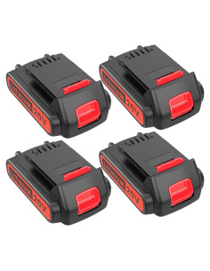 Paquete de 4 Baterías de Litio 20V Black and Decker LBXR20