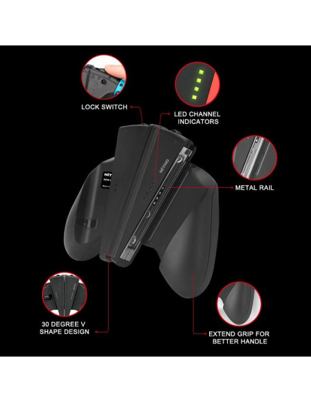 Mango Nitho V-Grip para Joy-Con de Switch, Diseño Ergonómico