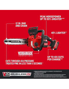 Motosierra Inalámbrica Craftsman V20 12" 5Ah Ligera 2