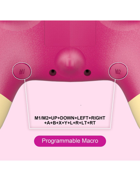 Controlador Pro Inalámbrico Rosa Oso de Fresa para Switch