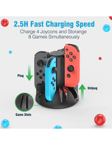 Base de Carga Joycon MARSDOCK para Nintendo Switch OLED
