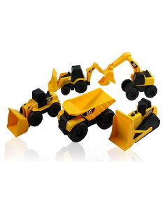 Set de 5 Mini Máquinas de Construcción CAT - Juguetes