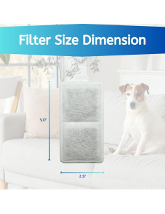 24 Filtros de Agua Nispira para Mascotas Whisker City 5" x 2.5" 2
