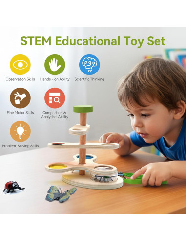 Kit de Explorador de Naturaleza Montessori con Visor de Insectos