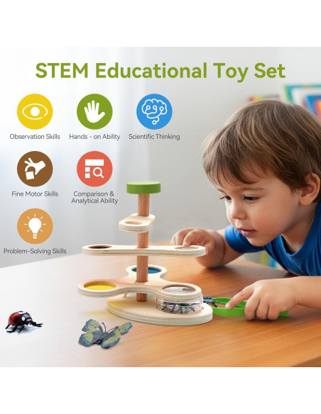 Kit de Explorador de Naturaleza Montessori con Visor de Insectos